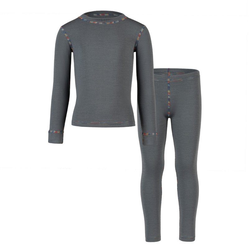 Merino 250-set met lange mouwen voor kinderen Perfect Grey