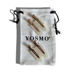 Pinzas para el cabello profesionales YOSMO – Paquete de 4 – Ideal para peinado, maquillaje y cuidado de la piel