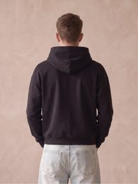 Zwarte oversized getapete hoodie 330 g