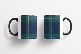 Tazza in ceramica tartan 325 ml - QUADRATI BLU SCURO/VERDE