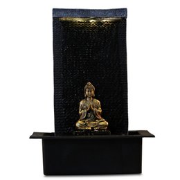 Zimmerbrunnen – Zenitude – Buddha-Statue LED-Beleuchtung – Zen- und Entspannungsatmosphäre – Deko-Idee