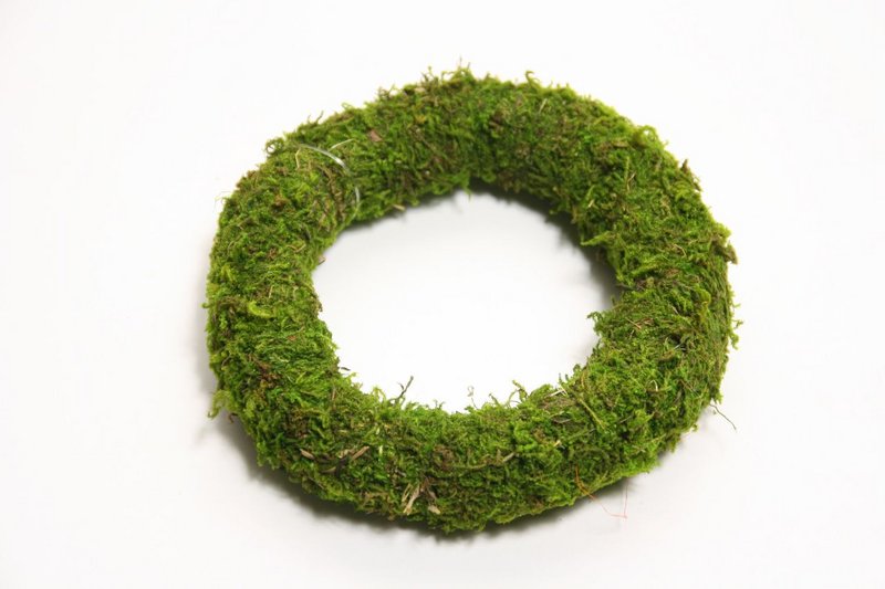 Moss wreath, 25cm, green