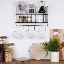 Wall shelf metal 41x12x25.5cm