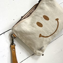 Clutch Happy Face cinnamon (vintage light canvas) NEW