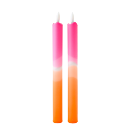 LED-søjlelys Pink Orange - Sæt med 2