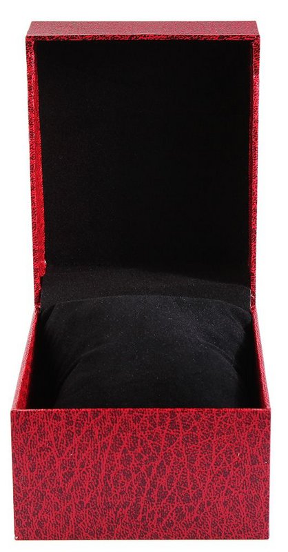 Watch folding box, cardboard, red, 7.5 cm x 9 cm x 11 cm