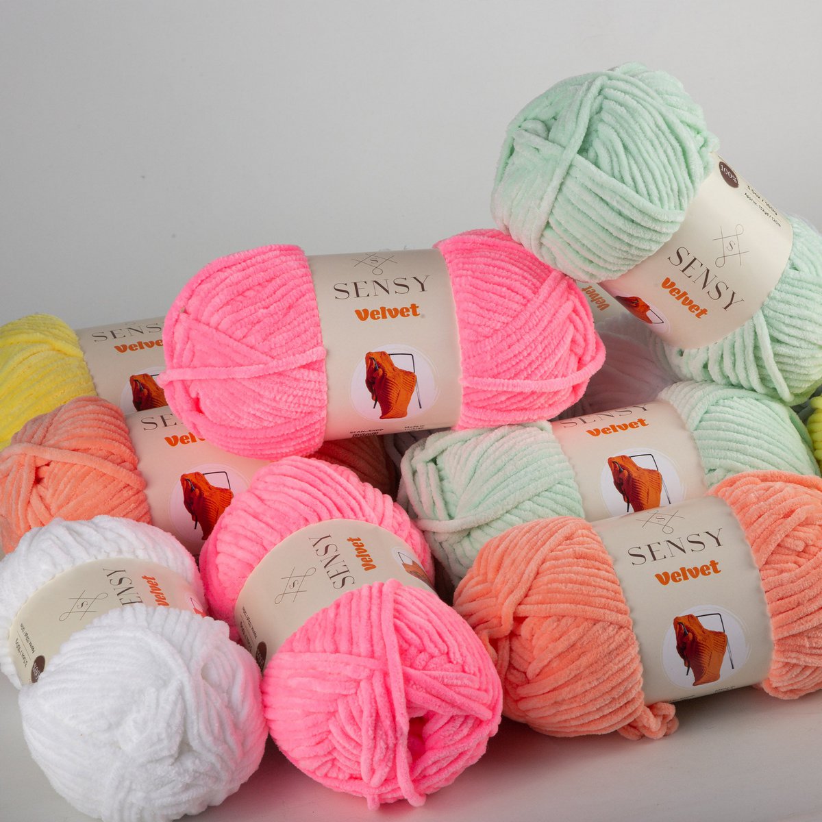 Sensy Velvet Yarn, hilo para manta, 3.5 oz, 132 yardas, calibre 5 voluminoso