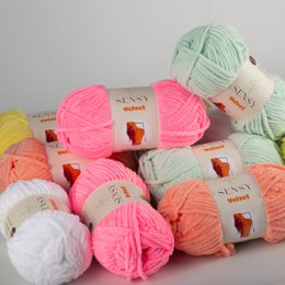 Sensy Velvet Yarn, hilo para manta, 3.5 oz, 132 yardas, calibre 5 voluminoso