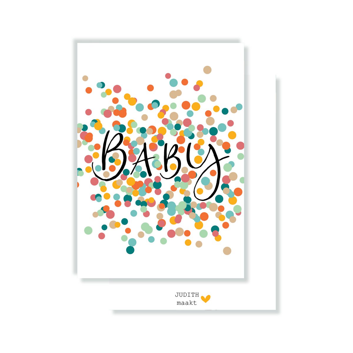Kaart - Baby confetti