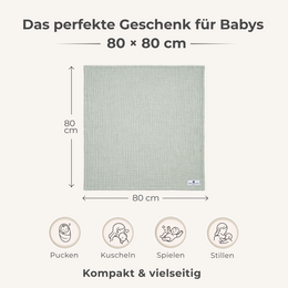 Mint 4 i 1 Muslin babytæppe