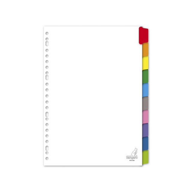 Tabblad Kangaro A4 blanc cartonné 180grs 23r. 10dlg avec le cul. onglets