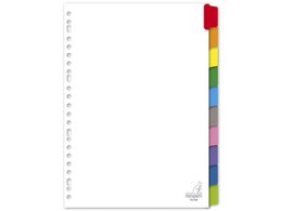 Tabblad Kangaro A4 blanco karton 180grs 23r. 10dlg wit ass. tabs