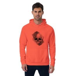 Sweat à capuche raglan biologique unisexe Roses