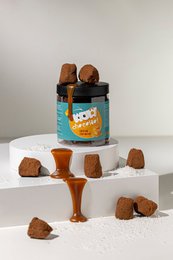 Tartufi Al Cioccolato Al Caramello Salato Vaso Regalo 130g | Cioccolato dolce salato