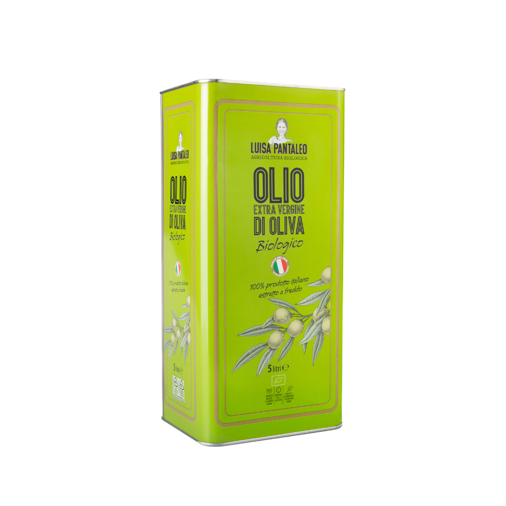 Luisa Pantaleo Økologisk Extra Virgin Olivenolie, 2 dåser á 5 lt, fremstillet i Italien