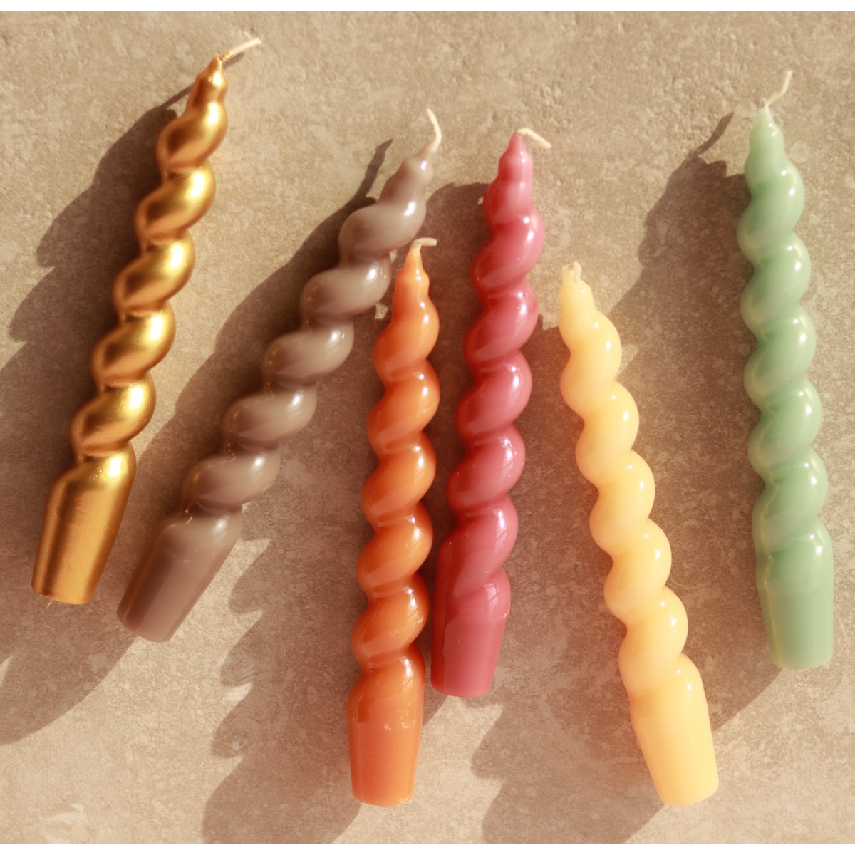 Mave Turn Me On Candle Gold Set of 2