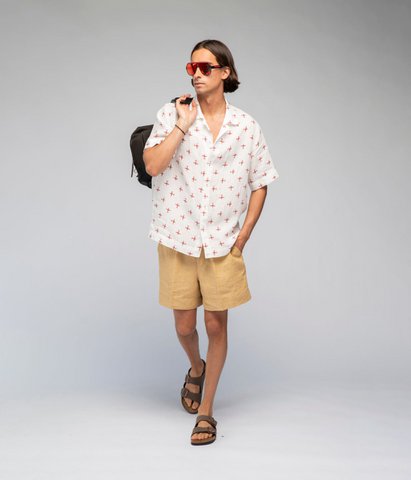 Linen shirt Airplane - Agnė Kišonaitė (Unisex)