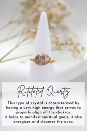 24K naturlige krystaller Hand Wired Solitaire Ring