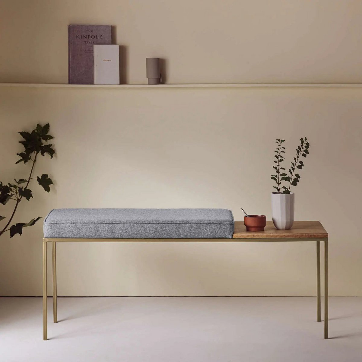 Steingrau Gold Eichenholz, natur