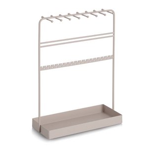 Schmuck-Organizer, Metall, greige