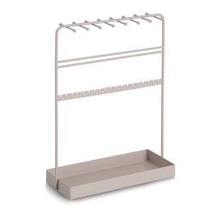 Schmuck-Organizer, Metall, greige