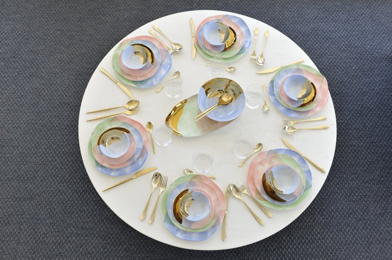 Assiette Plate Tricolor-Paradise