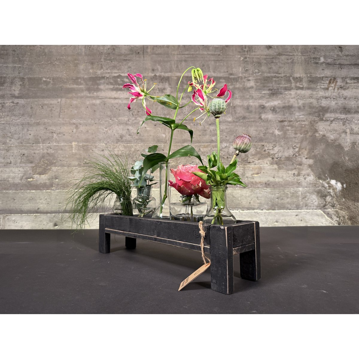 tray black berlin glass hold narrow 50