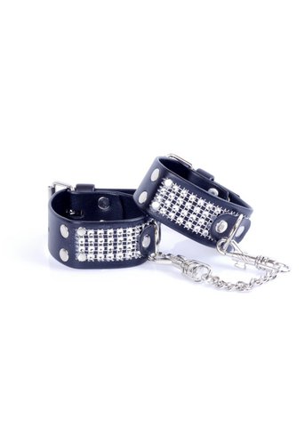 BOSSOFTOYS - 33-00094 - Luxury handboeien - polships met diamantstenen - voor luxe bondage games