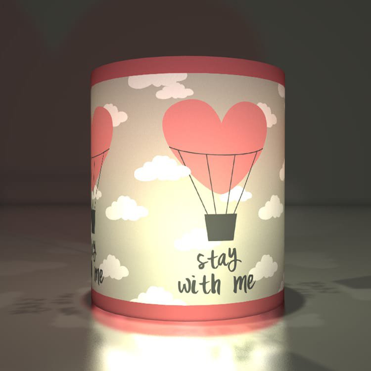 5 zauberhafte Liebes Transparent Leuchten mit Herz Ballon: stay with me