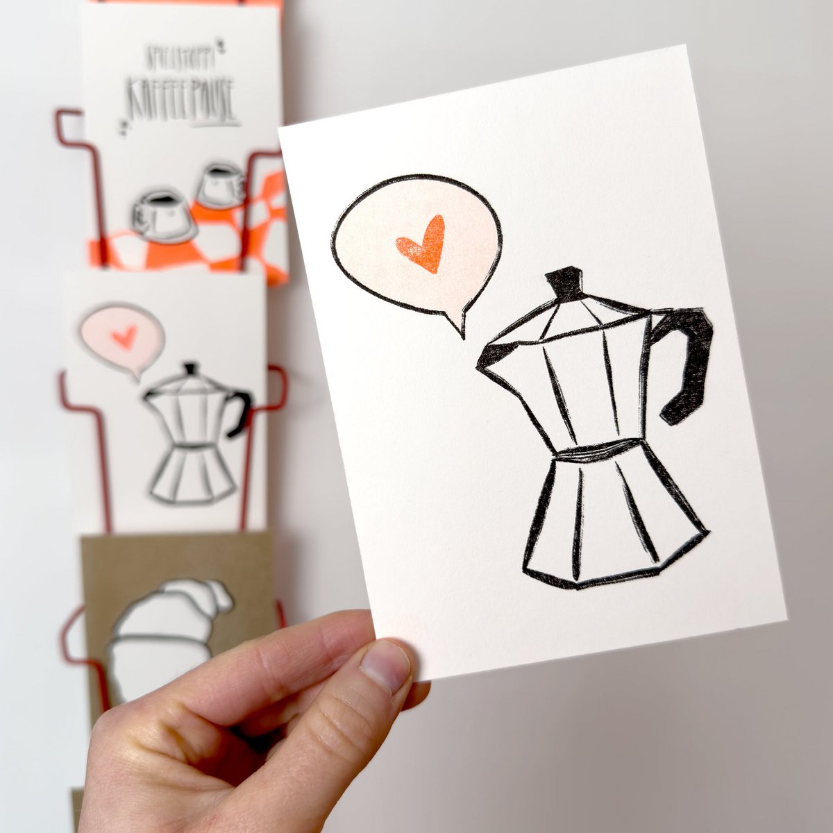 Carte postale "Coeurs Bialetti" | Carte pour Bialetti Gourmets