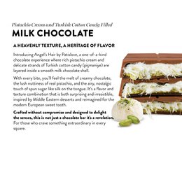 Angel's Hair mælkechokolade pistacie & bomuld, 90G