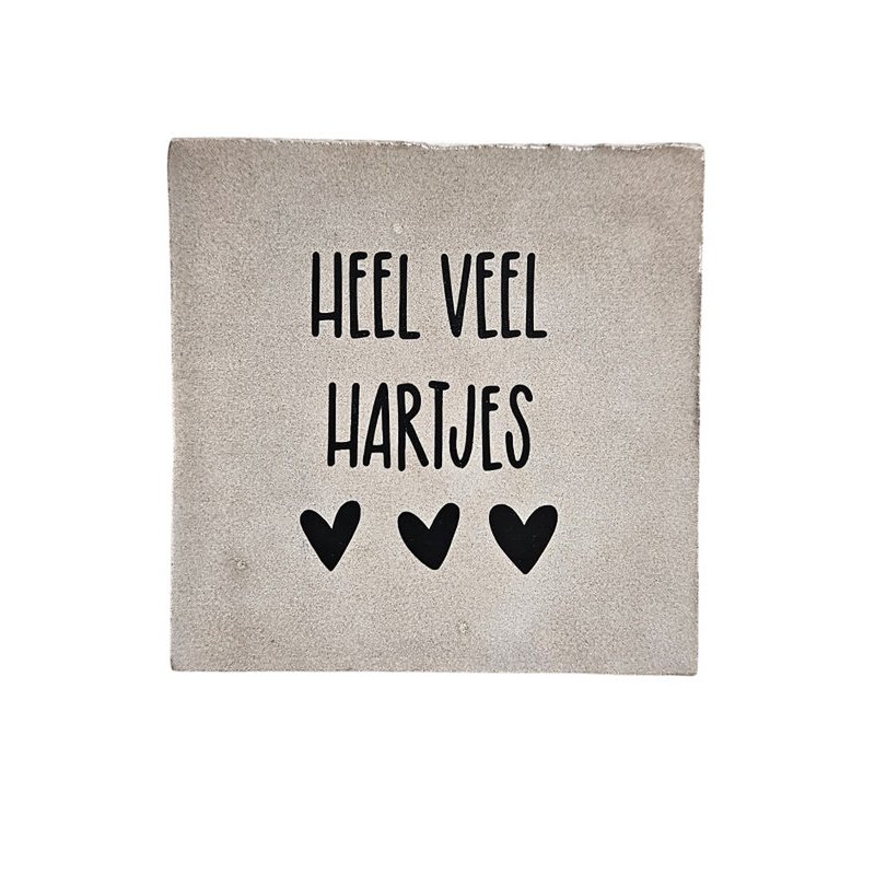 Tegeltje – Heel veel hartjes | Keramiek 10x10 cm