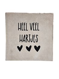 Tegeltje – Heel veel hartjes | Keramiek 10x10 cm