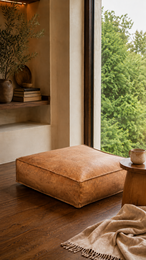 Natura Poufs & Bodensitz | Korkkollektion | Größe: 65x65x17