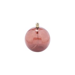 Lampe à huile Ronde amarante laiton L