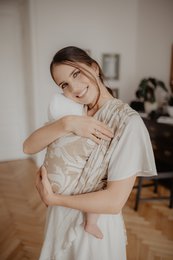 Eco Babywearing woven wrap Beige Marable