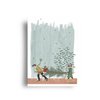 postcard - series 'Christmas' - 'how to get that tree home' - ladder