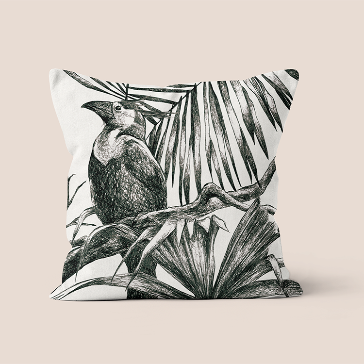 Polyester tropical decorative cushion 40x40cm 40x67cm - Alba model