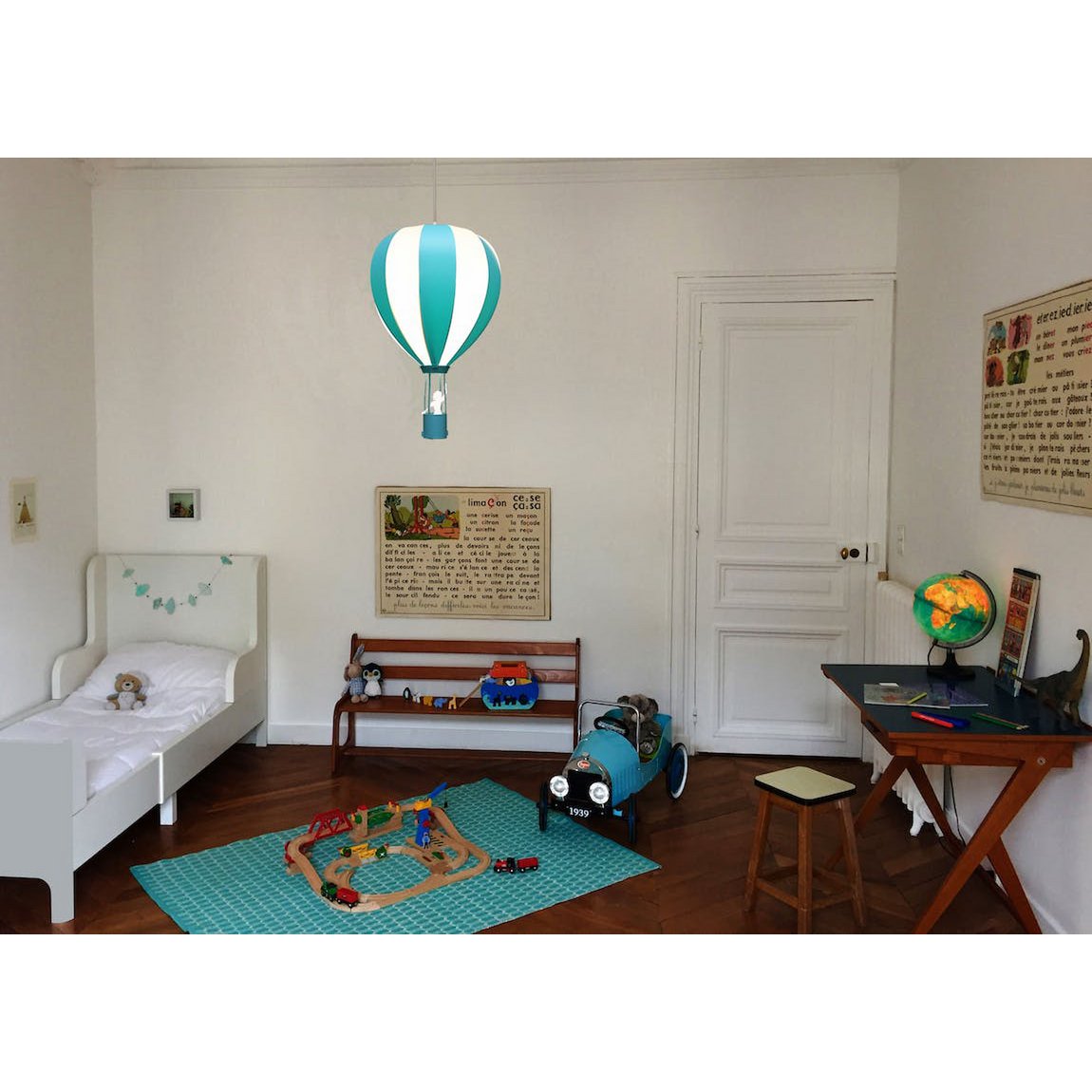 LAMPADA A SOSPENSIONE PALLONCINO PER BAMBINI TURCHESE