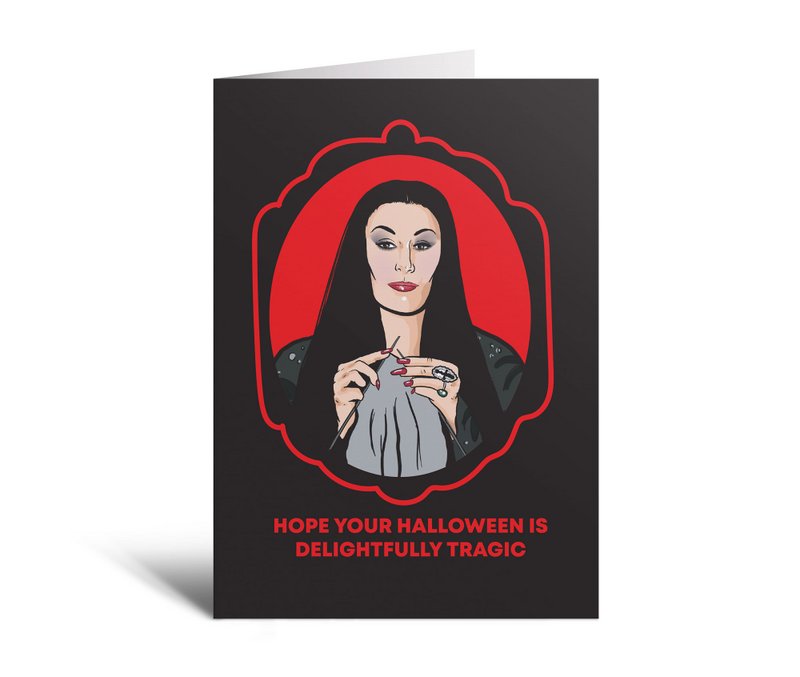 Delightfully Tragic Halloween Card