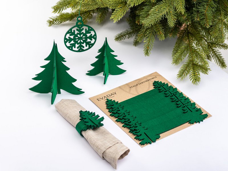 Ronds de serviette de Noël ARBRE DE NOEL