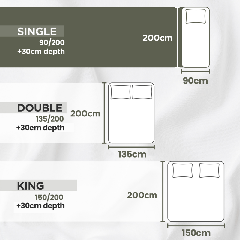 Enkelt sengetøj - 100% bomuld - 90x200 cm