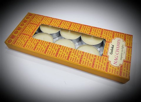 Goloka Nag Champa Teelichter 10 Stück