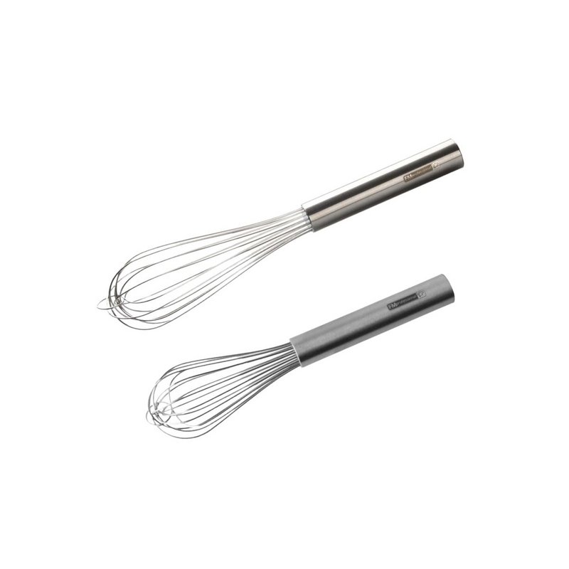 Set van 2 roestvrijstalen keuken- of banketkloppers 25 cm en 30 cm FM Professional Pâtisserie
