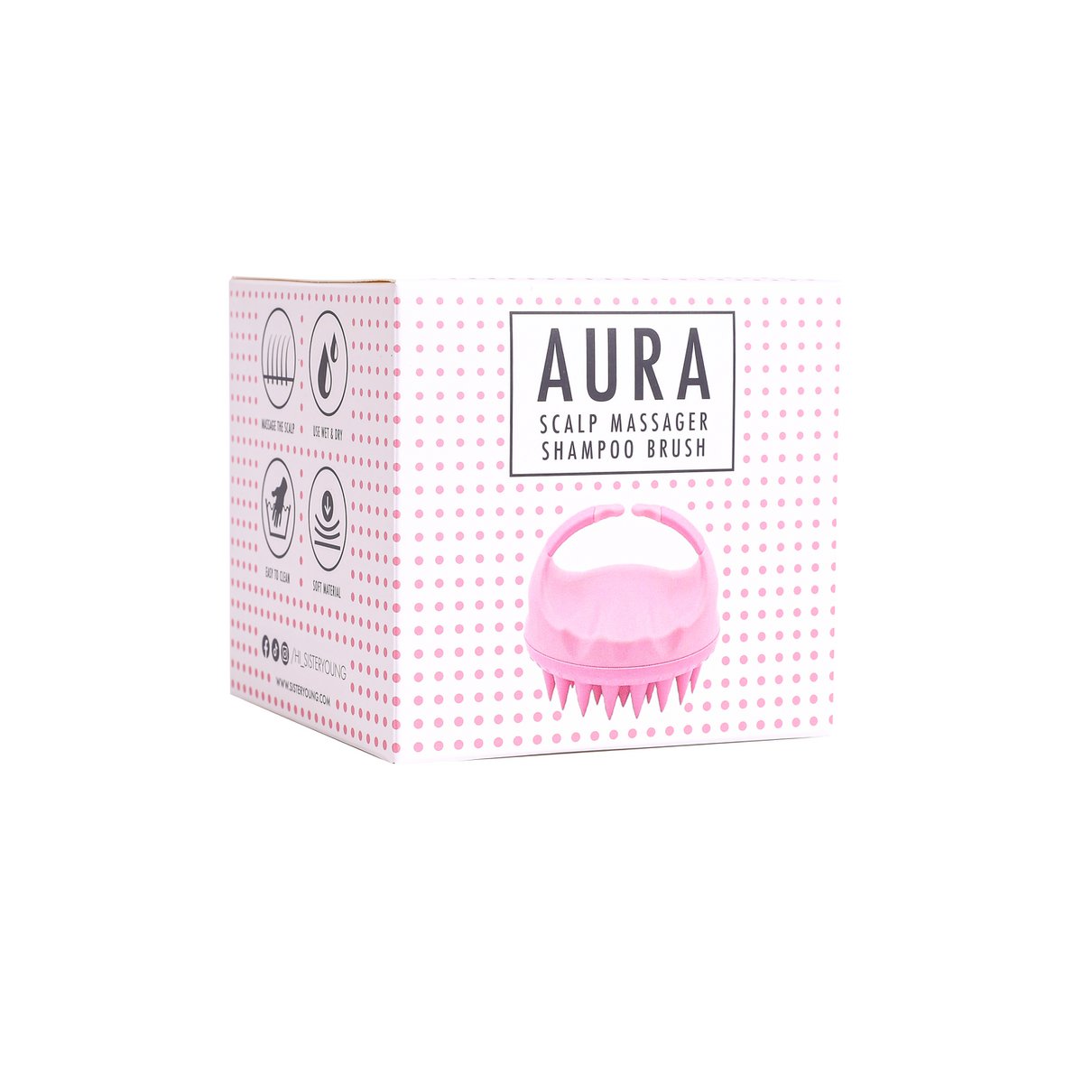 Sister Young l AURA Scalp Massager Brush for Washing and Head Massage