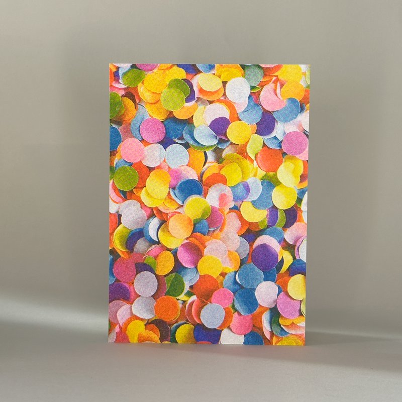 Risografie Postkaart - Paper Confetti - DIN A6