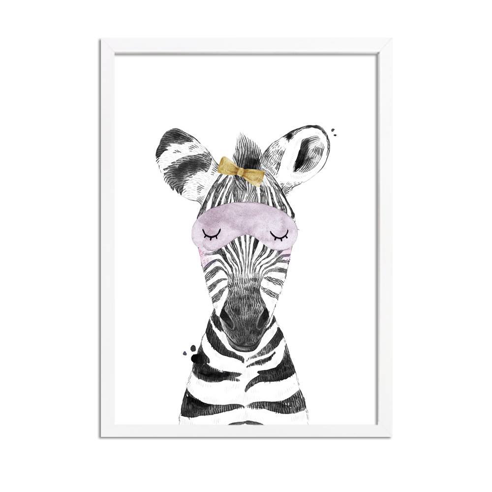 Zebra Children's room poster Bow