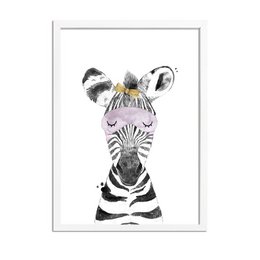 Zebra Kinderkamerposter Strikje