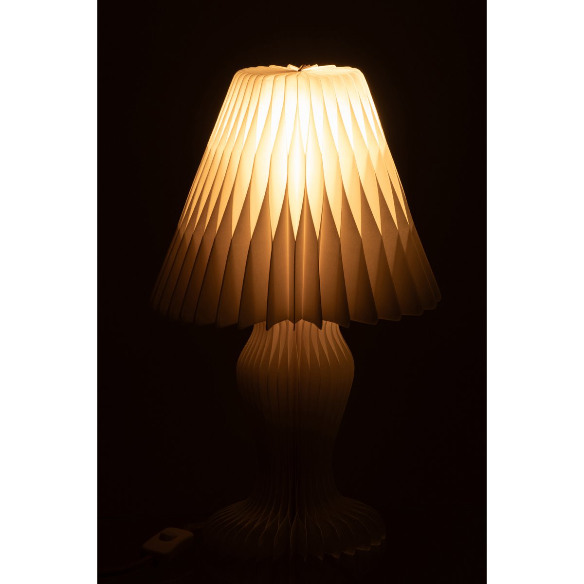J-Line lampshade Vint Foldable - paper - off-white