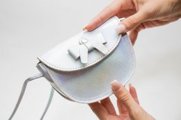 Louise Neon silver gray shoulder bag